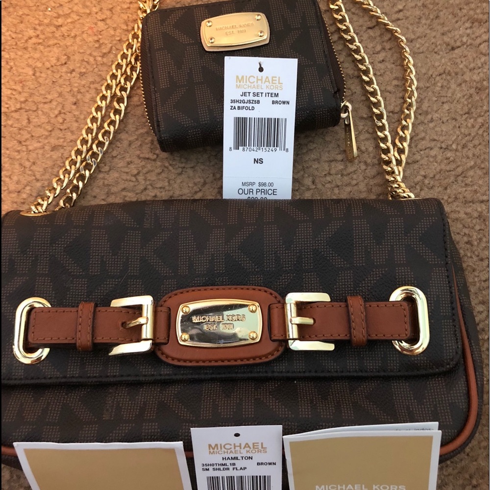 Michael Kors purse and wallet matching set